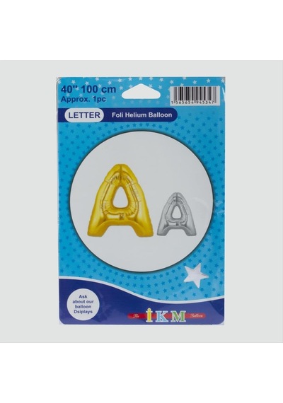 Gümüş Renkli 40 100 Harfli Folyo Balon Çok Renkli