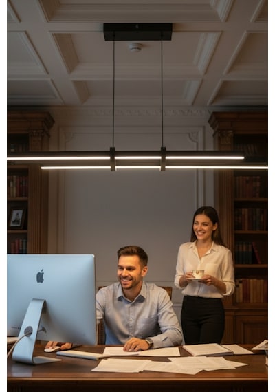 Cosmo Gold Lineer Led Sarkıt Avize Kumandalı Dim Edilebilir Yukarı & Aşağı Işık Diğer
