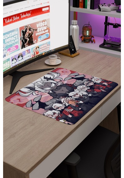 Helltaker Kaymaz Dikişli Kauçuk Oyuncu Mousepad V1 - 48x40 Xl Gaming Mouse Pad Fare Altlığı