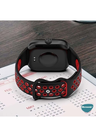 Xiaomi Redmi Watch 5 Rainbow Gently Band Kordon Beyaz Siyah Redmi Watch 5 İle Uyumlu Kordon - Beyaz - Siyah Çok Renkli
