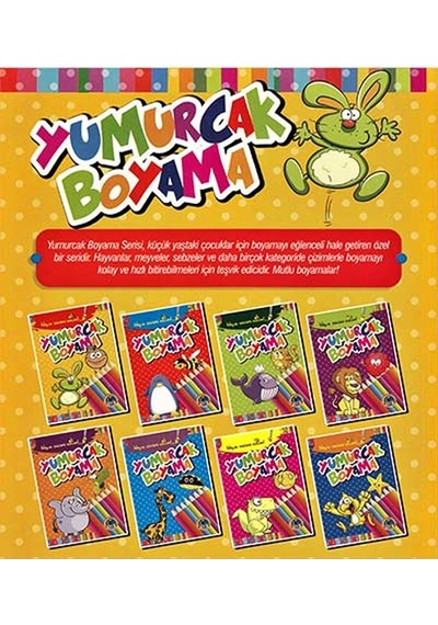 4e Boyama Kitabı Yumurcak Siyah Beyaz 64 Sayfa Karatay Yayınevi