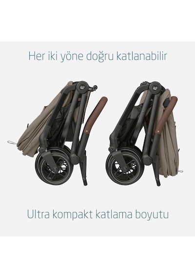 Maxi-Cosi Leona2-Pebble 360 Pro Tek Elle Katlanabilen Çift Yönlü Seyahat Sistem Bebek Araba Truffle