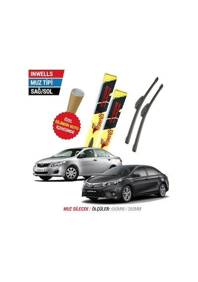 Toyota Corolla Uyumlu İnwells Muz Silecek Takımı 2013-2018