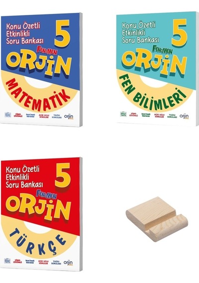 Orjin 5. Sınıf Matematik Fen Bilimleri Ve Türkçe Etkinlikli Soru Bankası 3lü Set