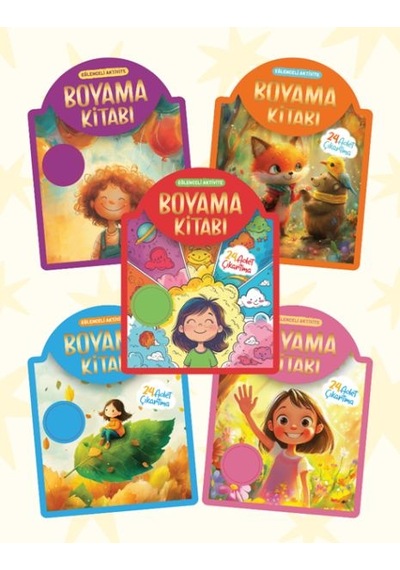 Çıkartmalı Boyama Kitabı - 5 Kitap Set
