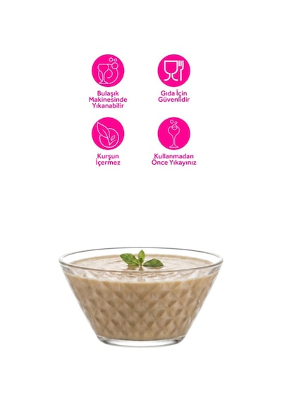 Lav Artemis Cam Çorba Kasesi 6'lı Küçük Boy 330 ml (Salata/Tatlı/Meze/Çerez Kasesi)