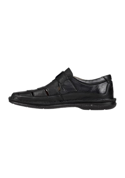 Dr. Flexer Dr.Flexer 816607 Hakiki Deri Erkek Büyük Numaralı Sandalet Siyah