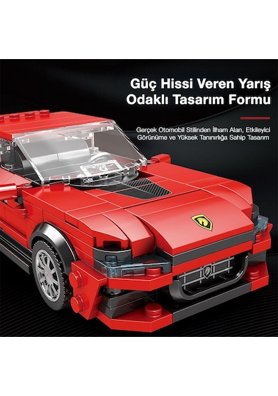 Reobrix Technic 689 Ferrari Purosangue Spor Araba Yaratıcı Yapı Blok Seti Building Blocks - 416 Parça