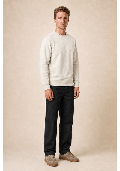 Redline Lines Regular Fit Kışlık Sweatshirt Taş