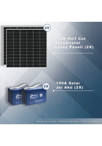 Matech 2 Kw Maxı Solar Paket Sistem 2000w/gün