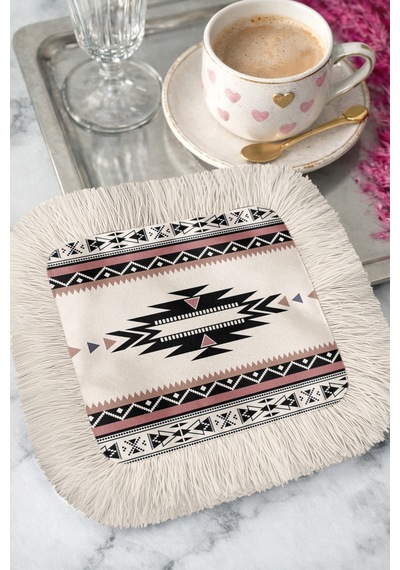 Etnik Geometrik Motifli Saçaklı Sunum Peçetesi - Bohem Zarif Siyah Pembe Krem Bardak Altlığı Mendil Pastel Sisli Turkuaz Etnik Geometrik Motifli Saçaklı Sunum Peçetesi - Bohem Zarif Siyah Pembe Krem Bardak Altlığı Mendil Pastel Sisli Turkuaz