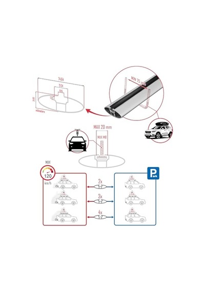 Accessorypart Dacia Duster 2014-2018 Arası İle Uyumlu Fly Model Ara Atkı Tavan Barı Gri