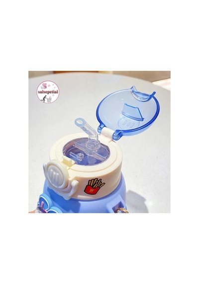 Ayıcık Su Matarası Ayıcıklı Suluk Figürlü Su Şişesi Ayıcık Matara 1000ml Mavi