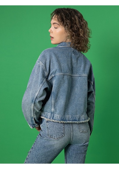 Comfort Fit Kadın Ceket mavi