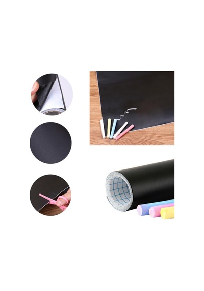 Büyük Boy Yapışkanlı Kara Tahta Okulda Evde Kullanım İçin Çocuk Kara Tahta 100x30cm 124-Pembe