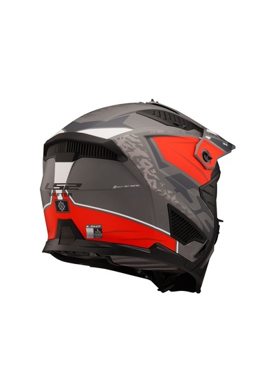 Kapalı Kask Ls2 Drıfter Devor Mat Gri Tıtanıum Kırmızı  L Gri - Kırmızı L