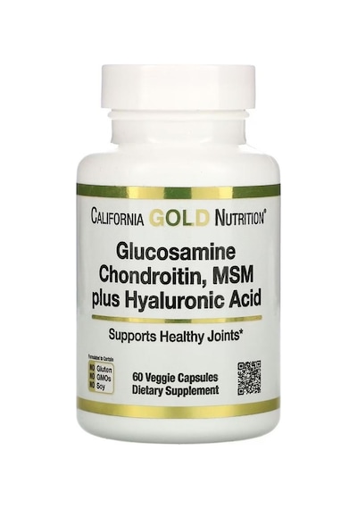 California Gold Nutrition, Glucosamine Chondroitin, Msm Plus Hyaluronic Acid, 60 Veggie Kapsül