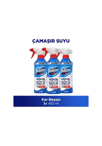 Köpük Gücü Köpük Çamaşır Suyu Beyaz Sabun 450 Ml X3 Diğer