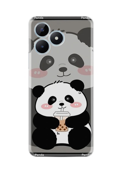 Realme Note 50 Kılıf Boutique Baskılı Resimli Milkshake Panda Pcode -058
