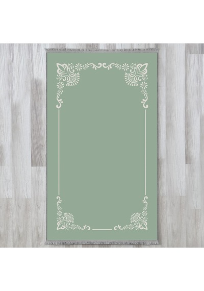 Evaşk Namazlık Dokuma Halı Kaymaz Muslumana Seccade80 x 130 Açık Yeşil EVASK806C80