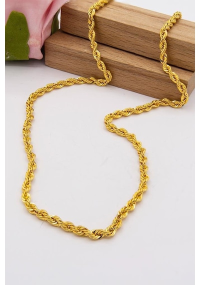 Latif Kuyumculuk 22 Ayar Altın Halat Zincir 3 Mm Halat Zincir 45 CM Lkznc1061