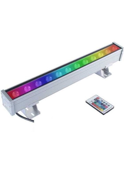 70 Cm Wallwasher Led Bina Dış Duvar Aydınlatma Renkli Rgb Işık Gri