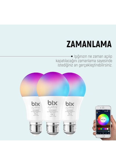 Sl-02 Aura Çok Renkli 11w Rgb Wifi-bluetooth Uzaktan Kontrollü Akıllı Ampul Diğer
