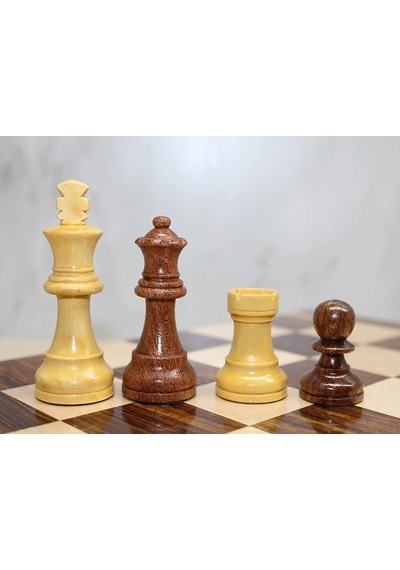 Özel Vernikli Mıknatıs Taşlı Ahşap Katlanabilir Kutulu Satranç Oyunu 17.5 Cm G221