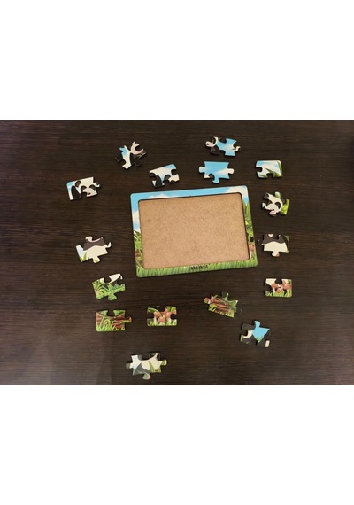 Pandalar 16 Parça Eğitici Öğretici Ahşap Çocuk Puzzle Yapboz Bebek Çocuk Oyuncak
