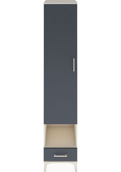 Hyperion Dolap 6 Raflı Tek Çekmeceli Tek Kapaklı 44x44x221 Aytaşı-antrasit Aytası