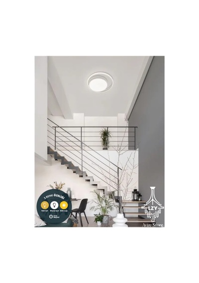 Modern Kum Beyazı Alüminyum Led Armatür - 1540 Lümen Sıcak Işık 3000k Beyaz