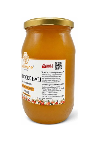 Ham Çiçek Balı Raw Flower Honey 500 Gr.