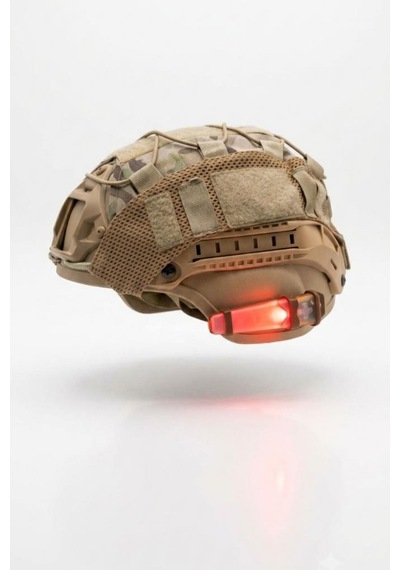 Single Sword Tactical Signal Light Kask Ve Boyun Asmalı Pilli Taktik Sinyal Lambası 12 Cm Kırmızı