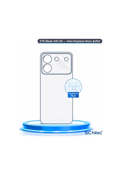 Schitec Zte Blade A54 4g Uyumlu Arka Yüzey Hidrojel Koruyucu Film