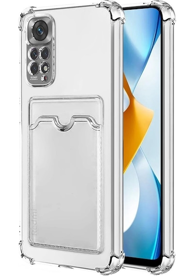 Adige Xiaomi Redmi Note 12 Pro 4g Kılıf Kamera Korumalı Kartlıklı Setra Şeffaf Silikon
