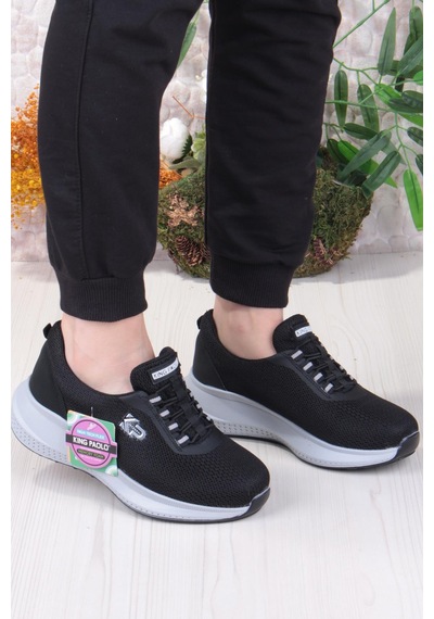 Fort King Anna Rahat Hafif Memory Foam Taban Sneaker Kadın Ayakkabı Siyah