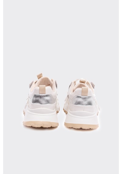 Derinet Bağcıklı Günlük Kadın Sneaker Taupe Taupe