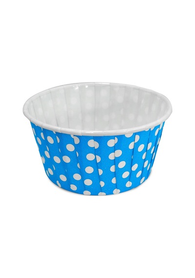 Kafem Muffin Kek Kapsülü Açık Mavi Puantiye Büyük Boy 50li X 30 Paket Koli - K30 mavi