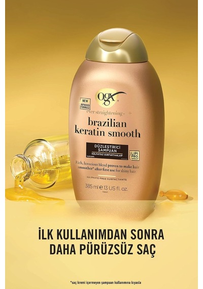 Brazilian Keratin Smooth Şampuan, 385 Ml, 2'li Paket