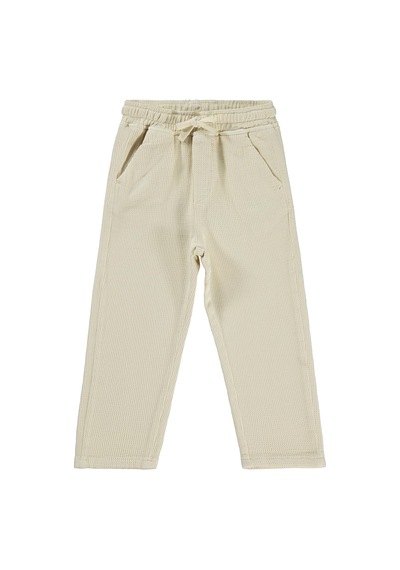 Civil Boys Dokulu 2-5 Yaş Pantolon - Beyaz Şeker Kasar
