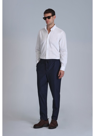 Lufian Jakob Erkek Basic Gömlek Slim Fit Beyaz Beyaz 112010642100500 Beyaz
