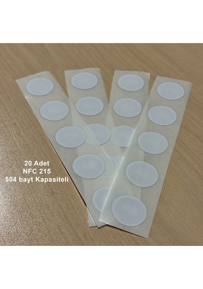 Beyaz Nfc Etiket Ntag215 25mm - 20 Adet - Bisiparisver