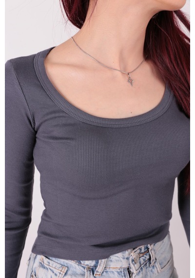 Busem W0011619 Kadın Bluz Antrasit
