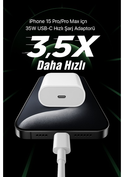 Apple Uyumlu iPhone 15 Pro Max 35w Şar Adaptörü