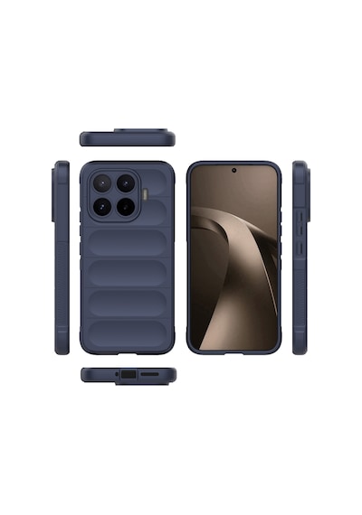 Xiaomi 17t Pro Kılıf Kamera Korumalı Esnek Silikon Parmak Şeritli Pazarplus Lacivert