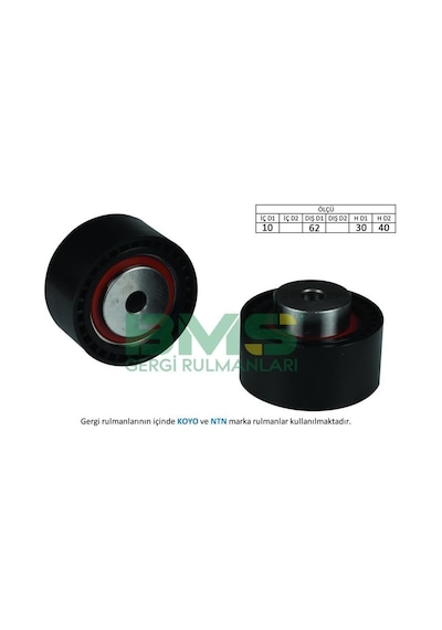 ALTERNATÖR V KAYIŞ GERGİ RULMANI 10×62×30 40 PLASTİK PLASTİK CITR