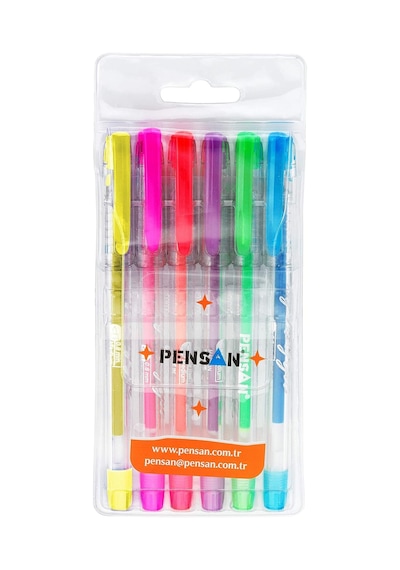 My-kıng Neon Jel Kalem 6lı Set - Pe02227jk00n6 Beyaz