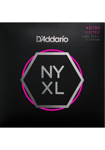 D'addario Nyxl45130 5 Telli Bas Gitar Tel Seti - 45-130 Regular Light Profesyonel Long Scale, Nyxl Nikel Sargı İle Genişletilmiş Dinamik Aralık, Derin Baslar Ve Modern Ton Karakteri