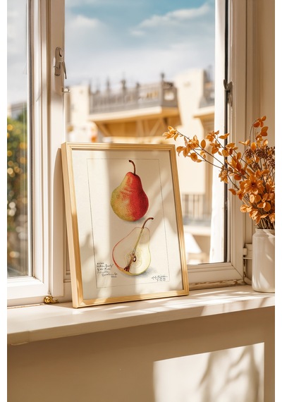 Doğal Sofra Dalgası Ahşap Çerçeveli Poster Tablo 125