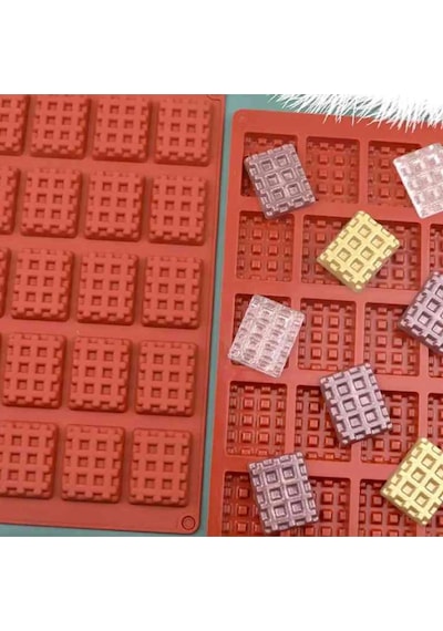 Mini Waffle Pişirme Dikdörtgen Bisküvi Çikolata Bisküvi Silikon Kalıbı Goldcakes